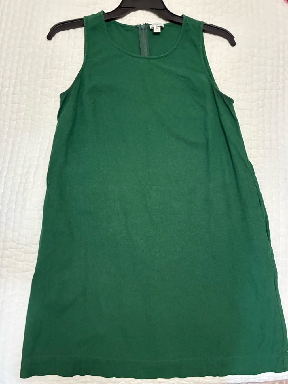 J. Crew Emerald Green Sleeveless Shift Dress
